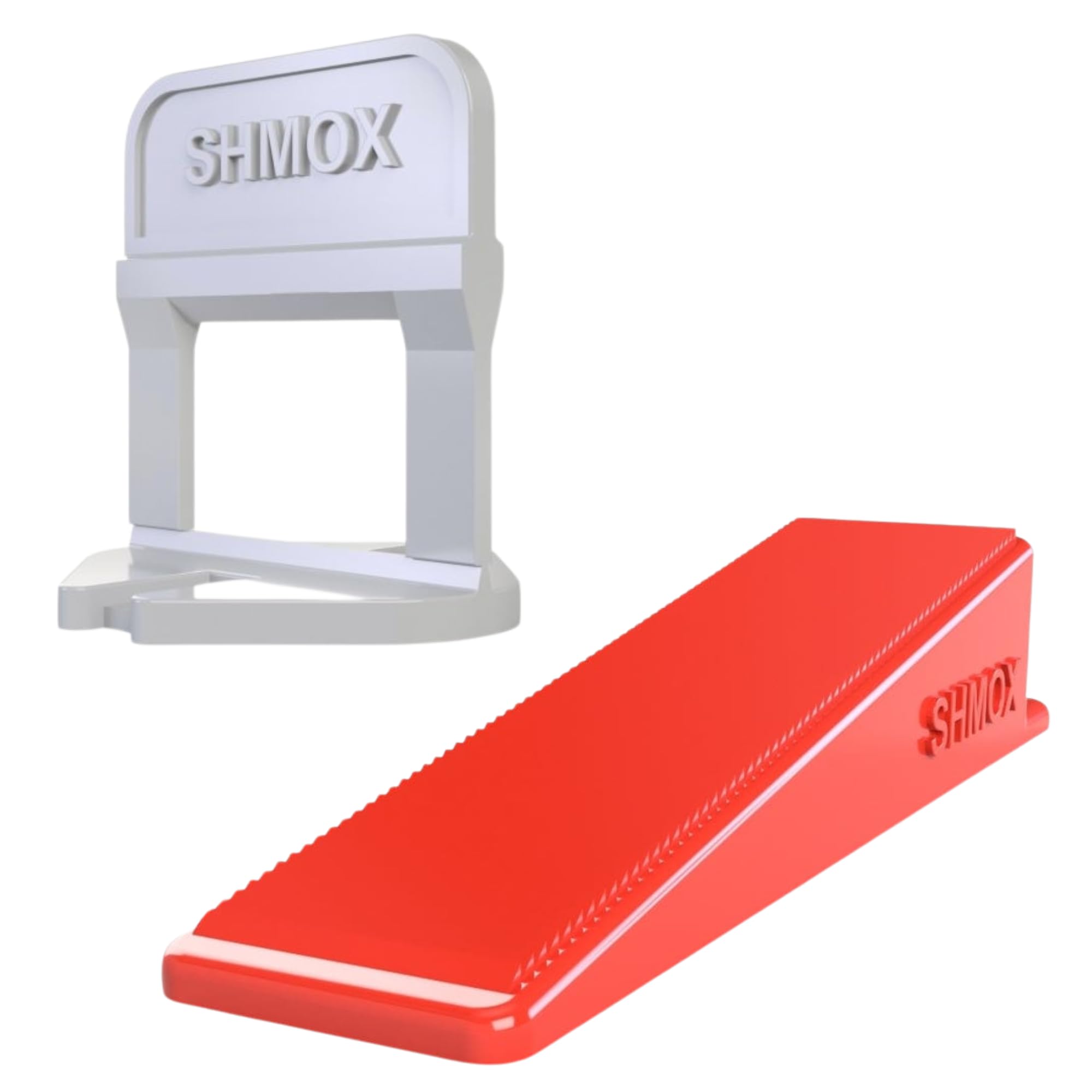 Shmox White Heighten Tile Leveling System 3Mm Tile Spacers (Pack Of 100) For 14Mm To 20Mm Slab Leveling System + 100 Wedges