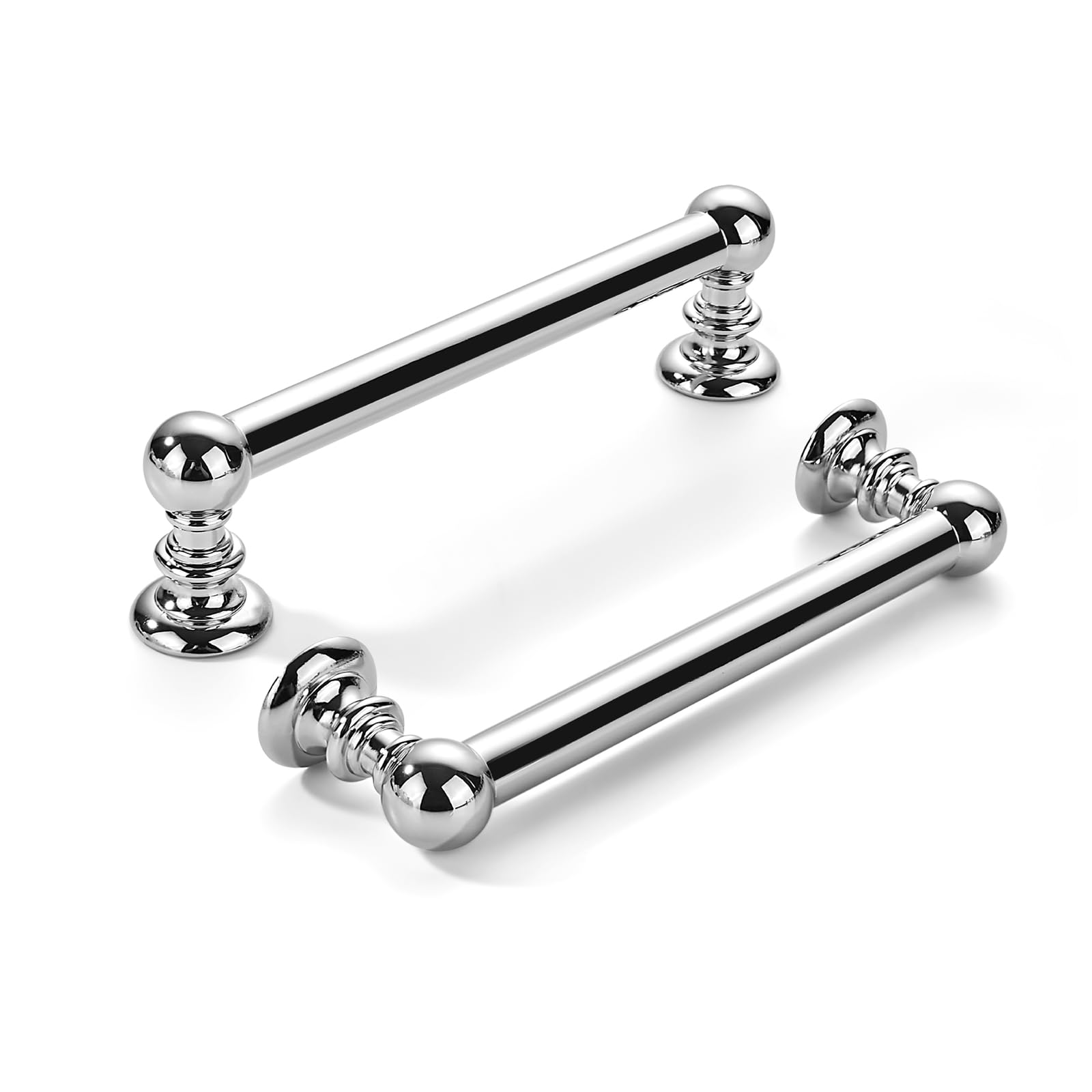 KHTUMEWARE-80362 Polished Chrome Cabinet Pulls CTC 4 in (102 mm) 10-Pack