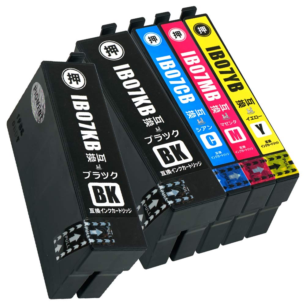 Amazon.co.jp: IB07CL4B PG 4色+PGBK 合計5本セット 全色顔料 大容量 