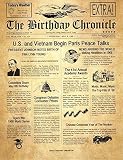 2016 BIRTHDAY CHRONICLE 'What Happened on the Month/YEAR You Were Born?' Birthdates UP TO 12/31/2016 (Letter Size 8.5 inches X 11 inches Old Parchment Art Background) 5 MIL LAMINATION AVAILABLE...
