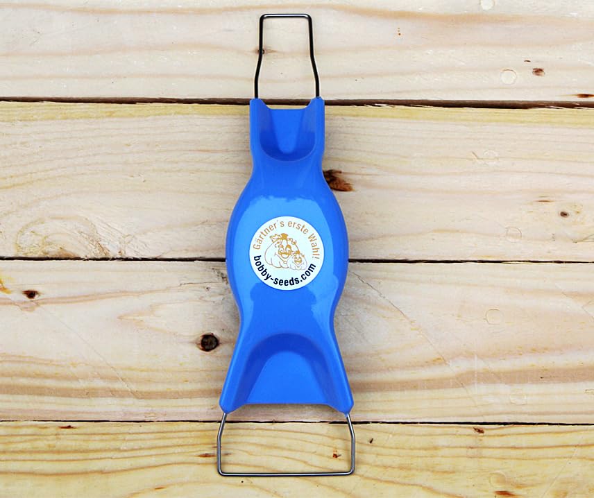 Bobby-Seeds Schwedische Jätefaust Blau, Handhacke & Unkrautjäter für präzises Jäten, ergonomisch & leicht, 2 Arbeitsbreiten 2,5 & 6,5 cm, Gartenwerkzeug für Hochbeet & Gemüsebeet