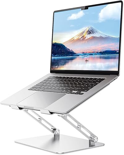 Soporte ergonómico ajustable para computadora portátil, soporte elevador de aluminio para computadora portátil para escritorio, soporte elevador