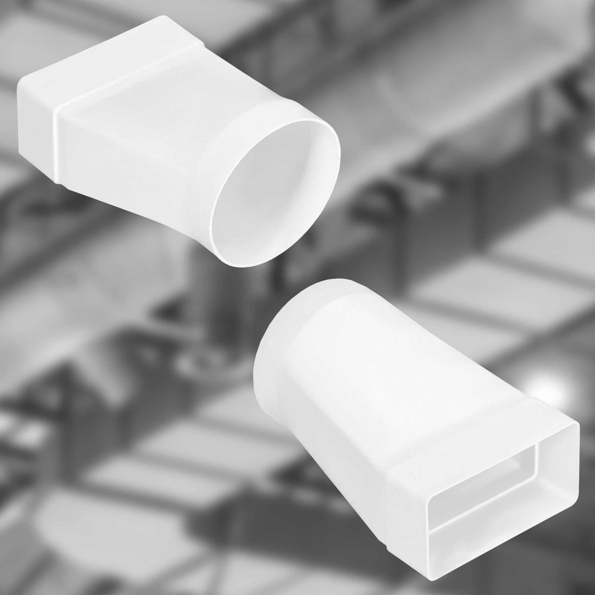 Adaptador De Conducto De Transición Rectangular A Redondo Galvanizado