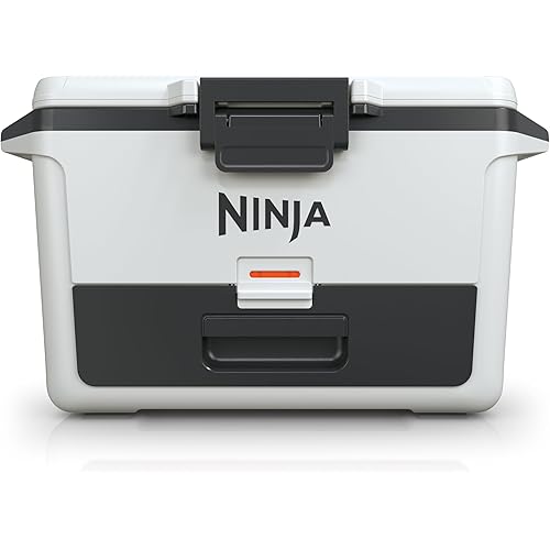 Ninja FB151WH FrostVault 50qt Hard Cooler with Dry Zone, Integrated Fridge-Temp Dry Storage Drawer, Premium Heavy-Duty Insulated Cooler, Keeps Ice for Days, Cloud White
