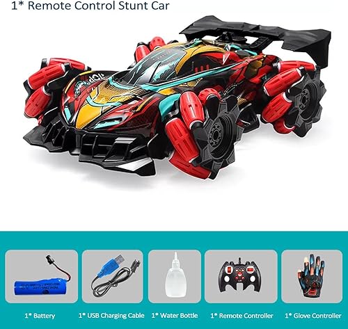 Miniatura 9 de GoolRC Auto de acrobacias a control remoto, auto RC con detección de gestos para niños y niñas, auto de control remoto 4WD de 2.4 GHz con rotación