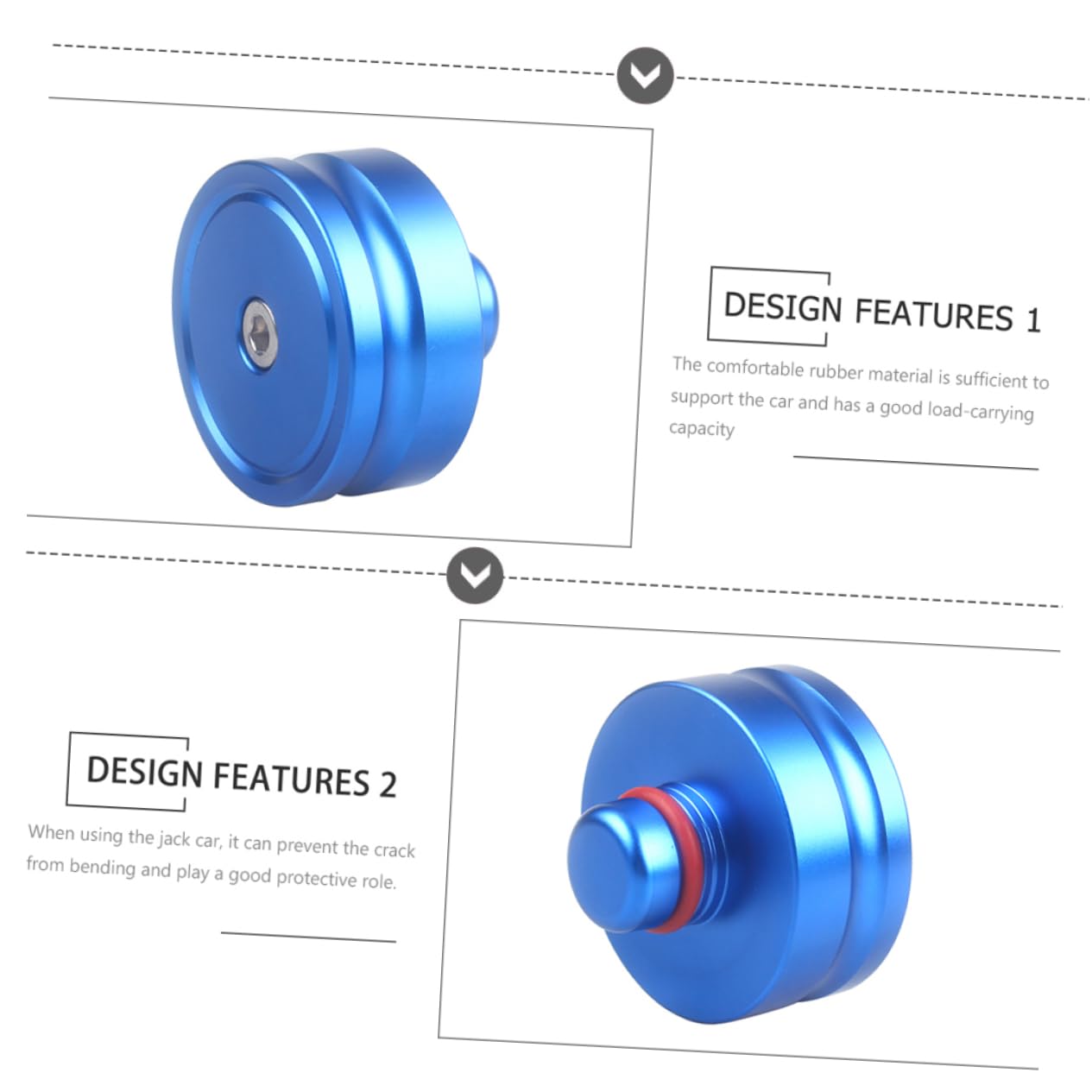 ULTECHNOVO Flexible Rubber Jack Support Pad Adapter for Car Jack Blue Compatible s x y