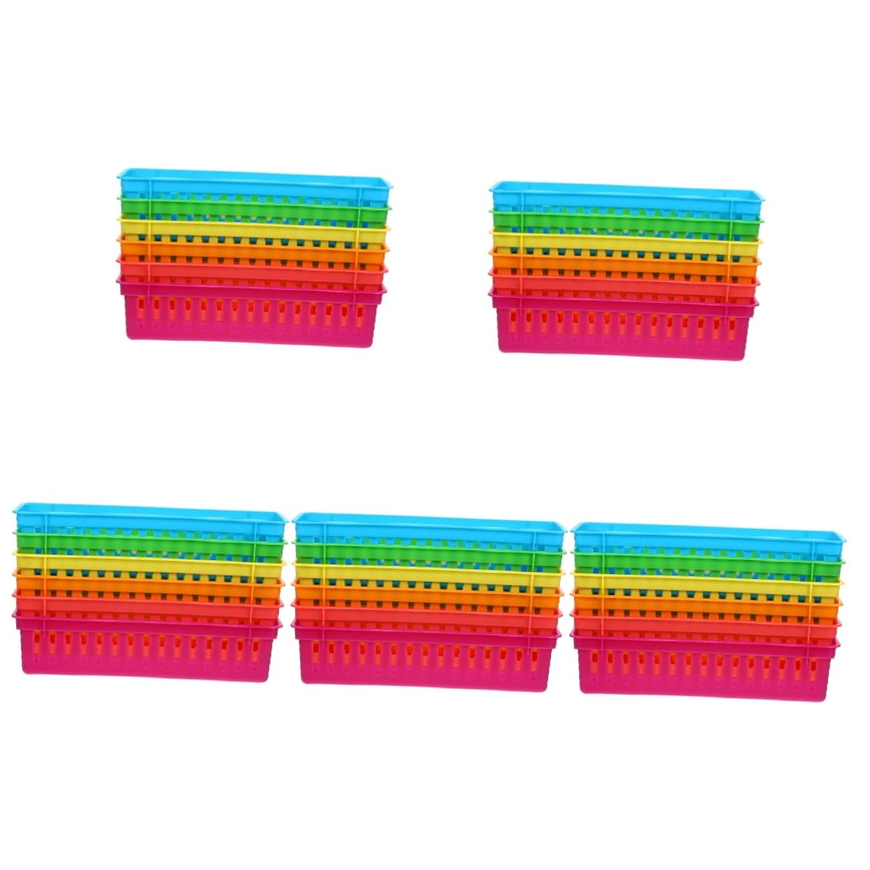 Operitacx 30pièces Panier De Rangement Multi-usages Pour Fournitures Scolaires Organisateur De Bureau Conteneurs Pour Crayons Et Matériel De Dessin