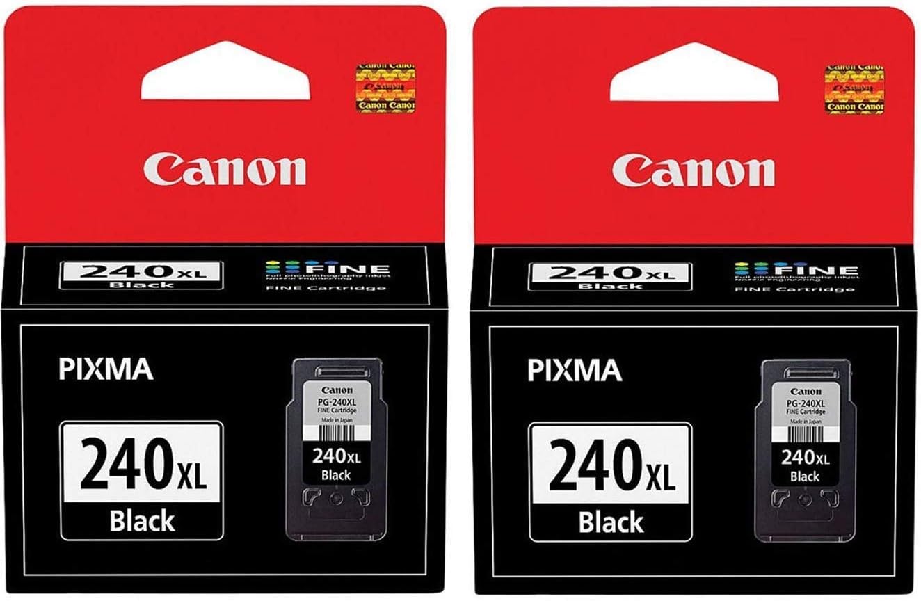Canon Genuine PG-240XL (5206B001) Black Ink Cartridge 2-Pack