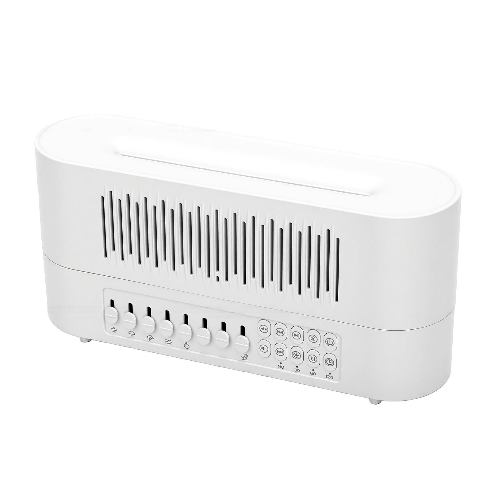 Sxhlseller White Noise Machine, Kabelloser Lautsprecher, 260 Ml, Flammen-Diffusor für ätherische Öle, Nachtlicht für Zuhause, Büro, Schlafhilfe, Aromatherapie-Diffusor mit 10 Beruhigenden
