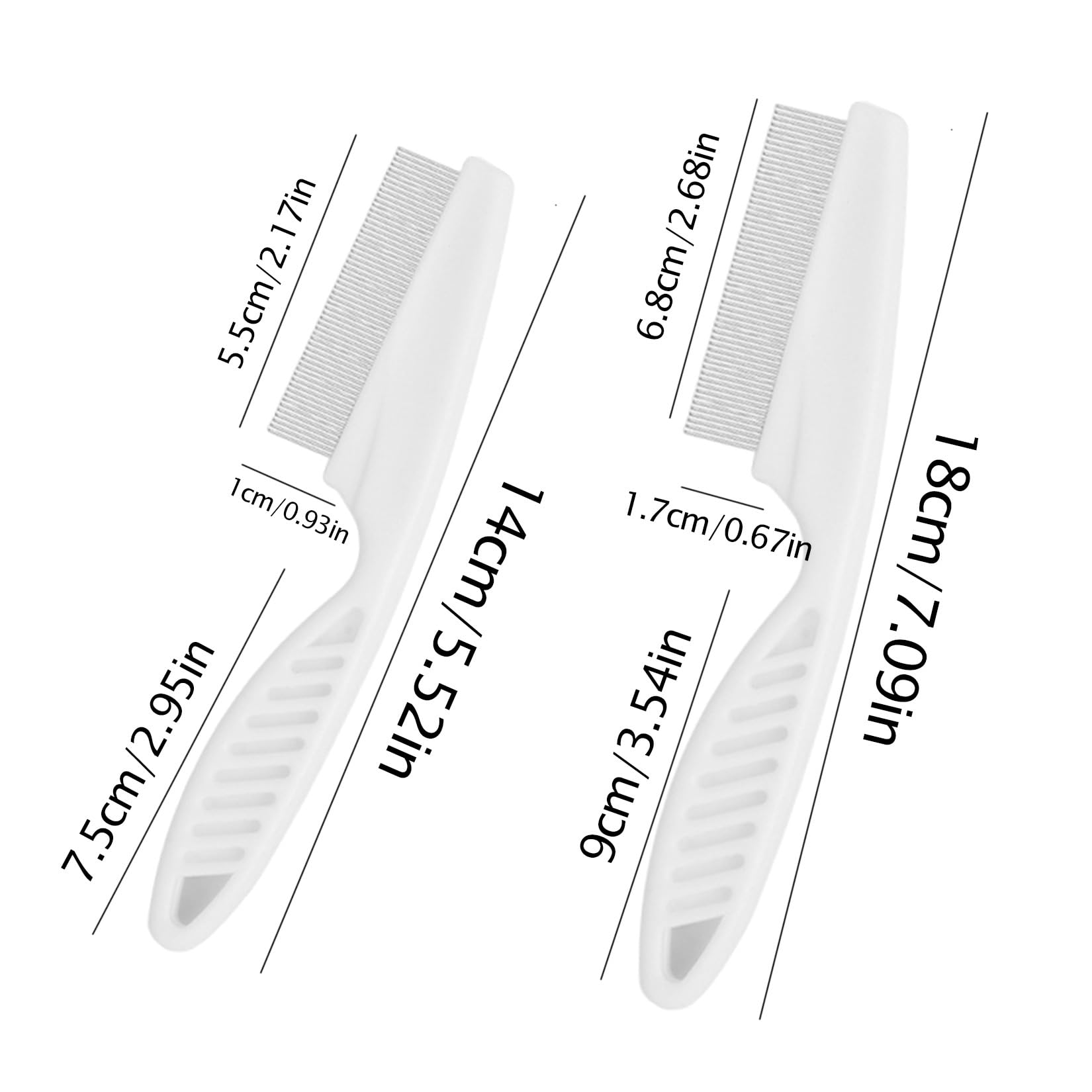 Multifunctional Pet Comb Hair Removal, 2PCS Pet Hair Removal Comb for Dogs Cats, Grooming Brush Fine Remover, Fine-Tooth Stainless Cleaning Massage Brush for Puppies (Blue,S+L)