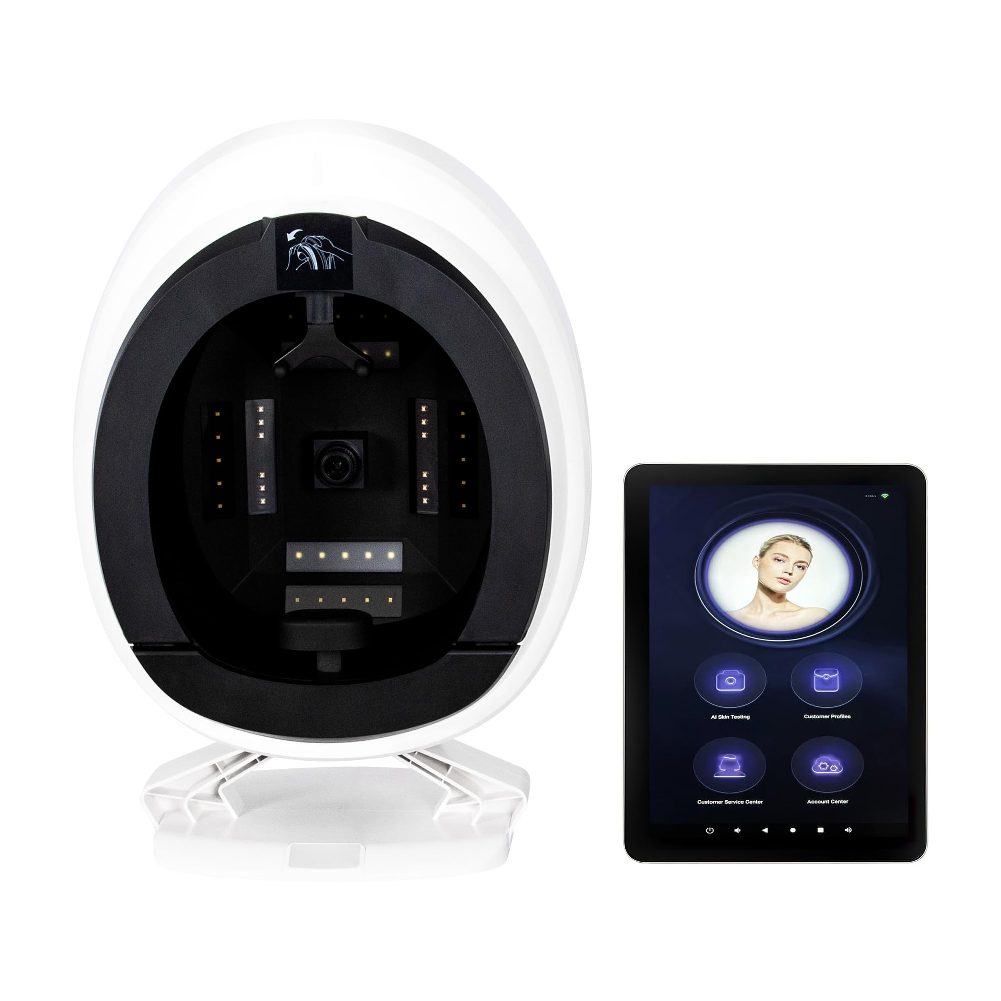 Analizador de piel profesional 3D AI, sistema de análisis multiespectro, detección de piel cara, equipo de belleza