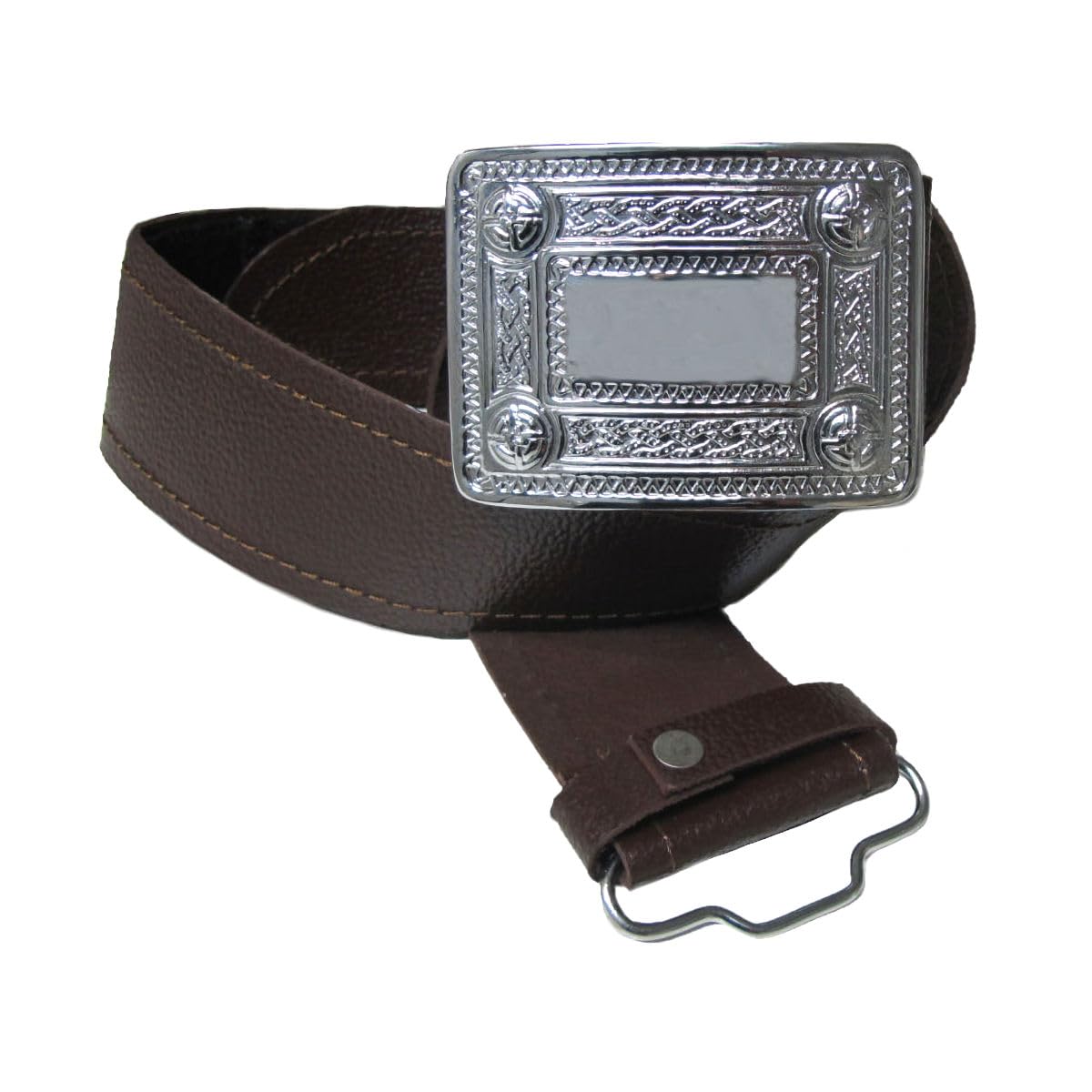Tartanista Men's Brown Kilt Belt & Buckle Size S 22" - 27" (56-69Cm)
