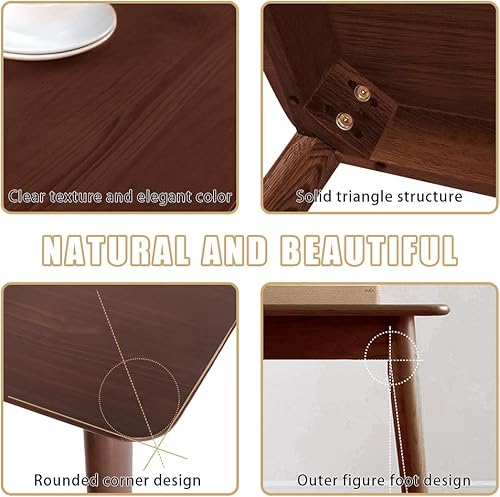 Miniatura 7 de Mesa de comedor de 47 pulgadas, mesa de comedor pequeña para espacios pequeños, mesa moderna para el hogar, mesa rectangular (espresso)