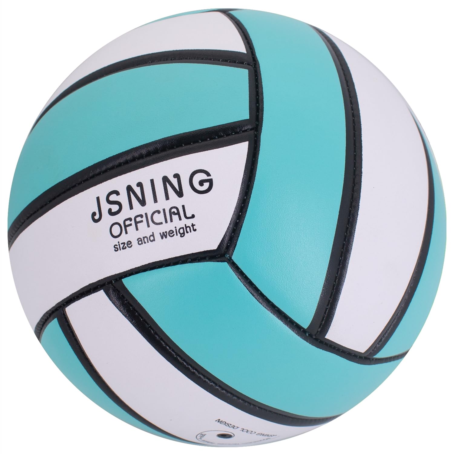 JSNING Teal Mint Volleyball,Soft Touch,Volley lite for Outdoor Indoor Beach Game,Official Size 5,Minimalist Minimalist Design