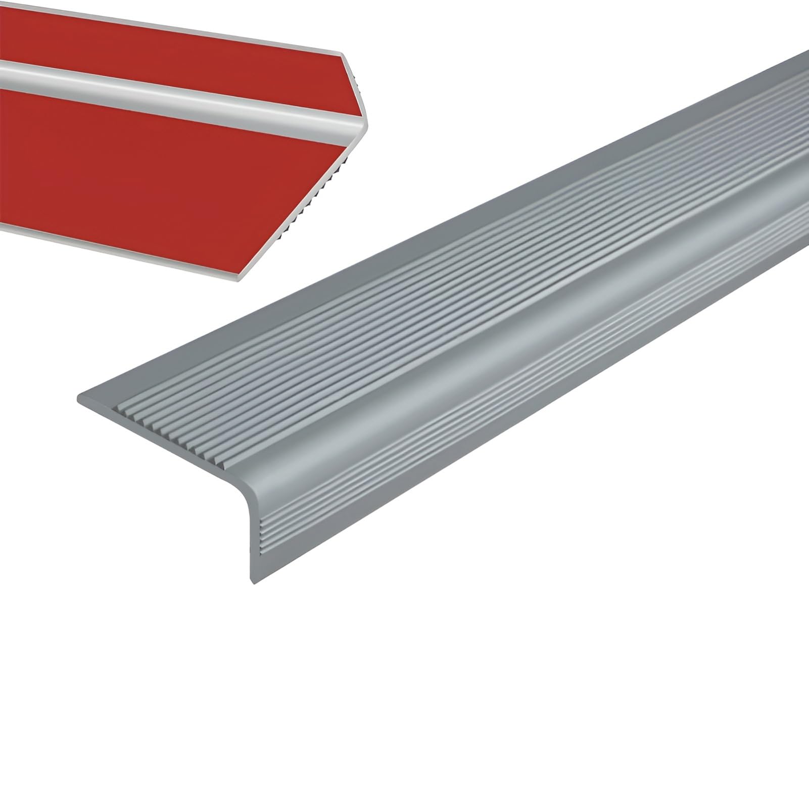 Perfil de Borde Autoadhesivo 1000cm, Cantonera para Escaleras Antideslizante, Protector de Borde de Escalón, Tira de Seguridad para Escalones Interiores y Exteriores(5x2.5cm(1.97x0.98in))