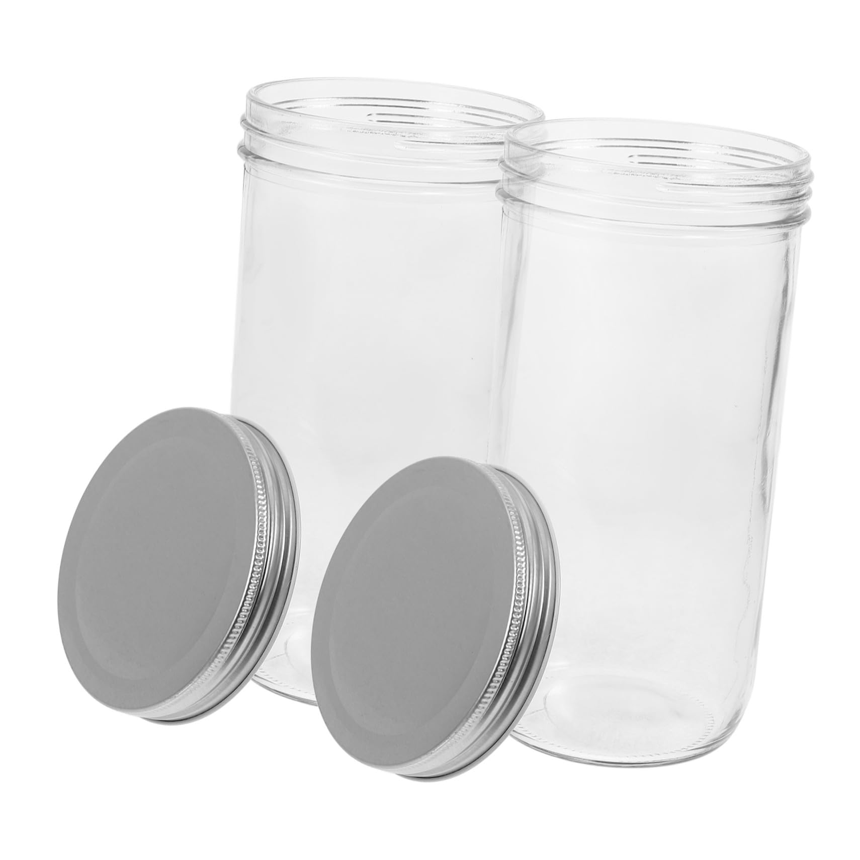 2 Stück Vorratsdosen aus Klarem Glas mit Luftdichtem Deckel Kleine Aufbewahrungsgläser für Lebensmittel Vielseitige Einmachgläser für Küche und DIY dekoration Leicht zu Reinigen