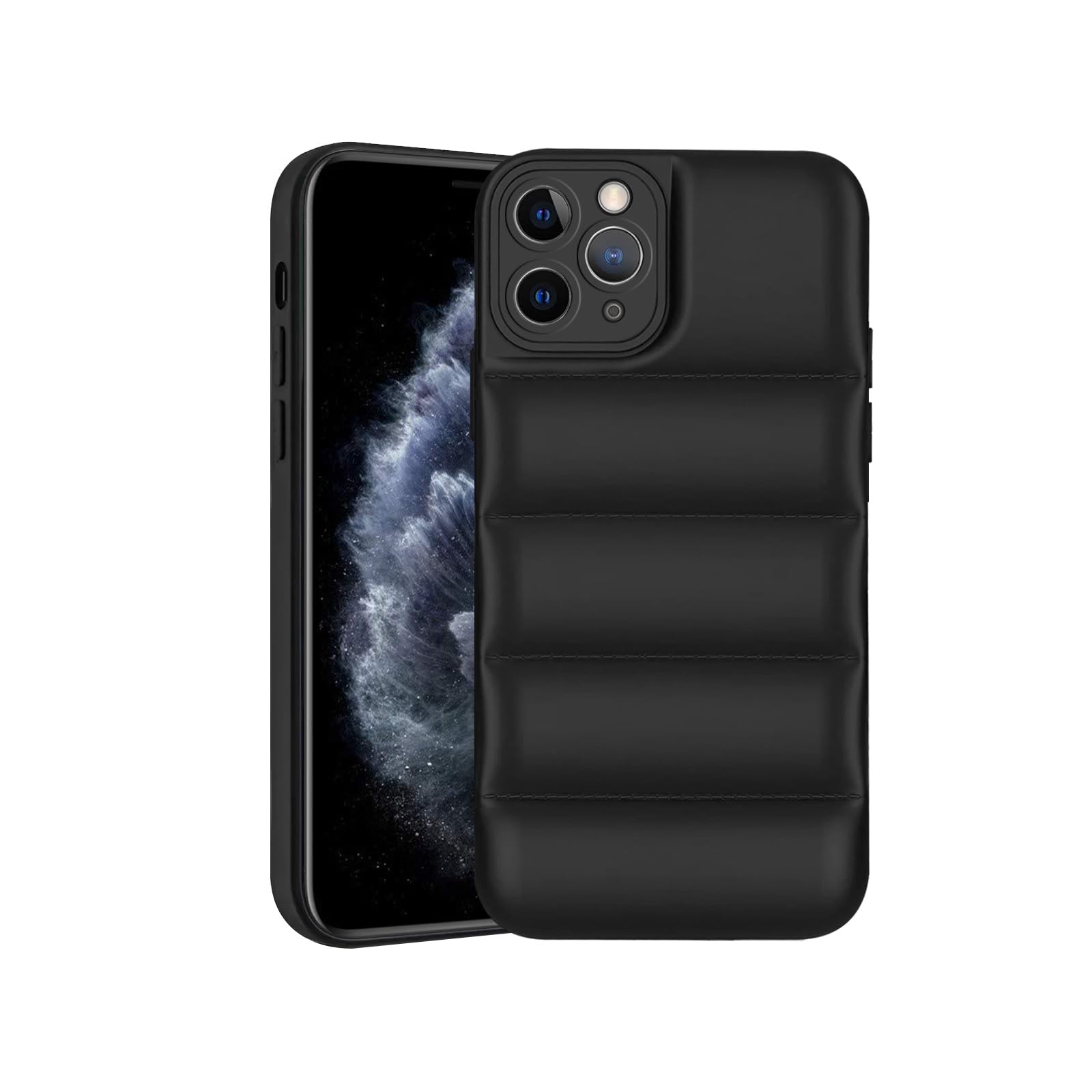 Plus Puffer Case Camera Protection Soft Back Cover for Apple iPhone 11 Pro - Black (B0CQ8D29RY) Amazon Price History, Amazon Price Tracker