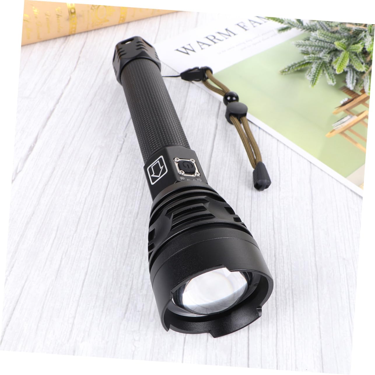 Gatuida Torcia Elettrica Ricaricabile USB Display Carica Batteria, Potente Xhp 90, Lega di Alluminio, Zoom Regolabile, 3 Modalità e Flash, per Pesca e Escursionismo
