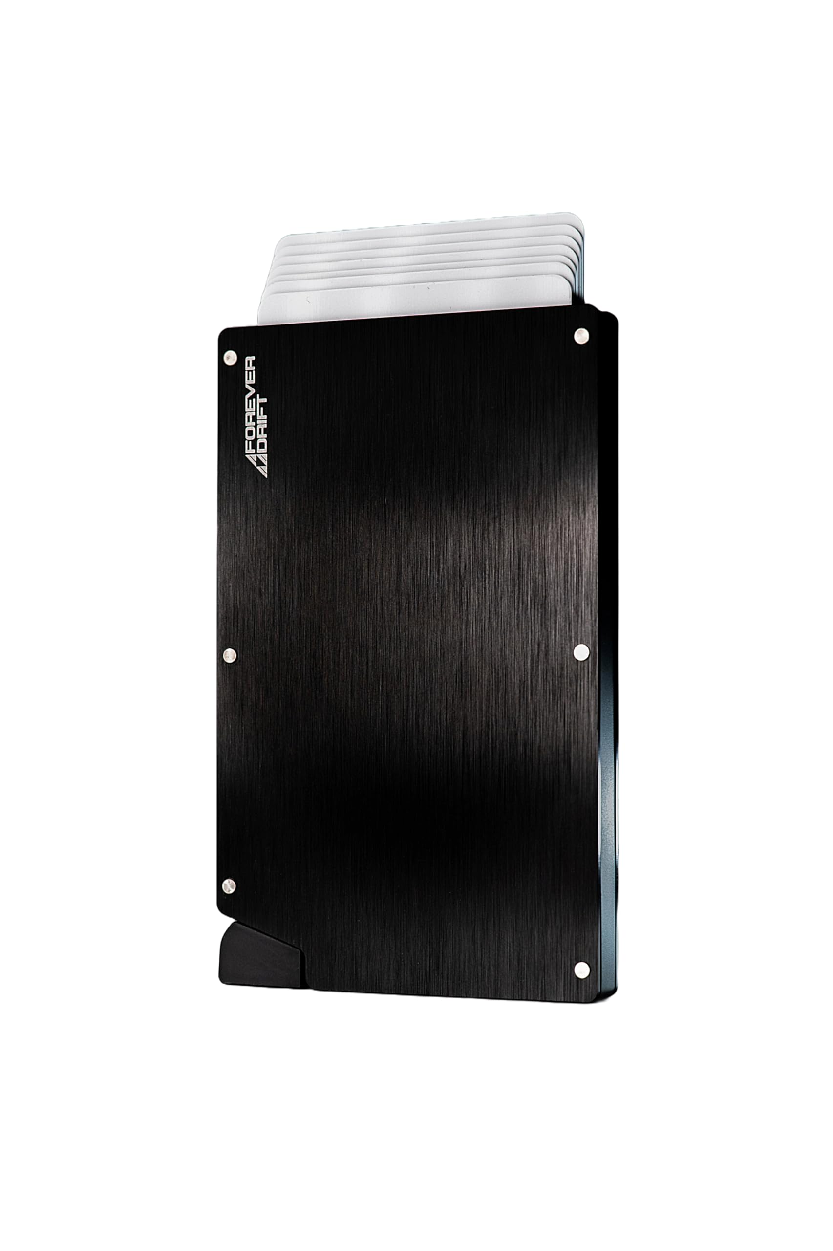 FOREVER DRIFT Pop Up Card Holder Slim Minimalist Metal RFID Blocking Wallet for Men or Women (Black)