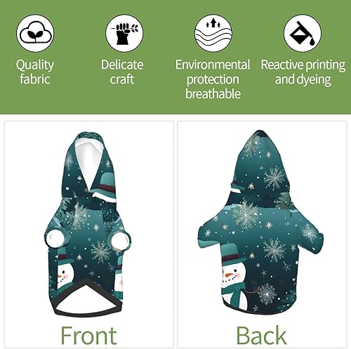 Miniatura 5 de Snowman Chic 3D Dog Hoodies for Small Pets A Cozy Costume for Stylish Puppy Cosplay Delight S