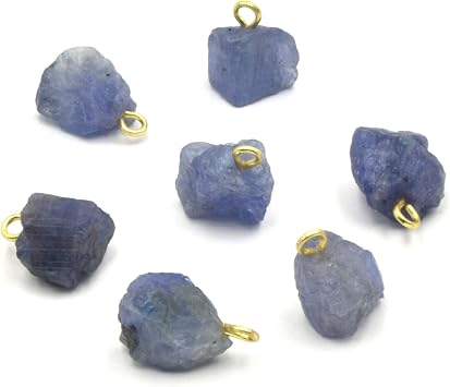 Natural Rough Gemstone Pendants | Drop Pendants | Birthstone Pendants Tanzanite