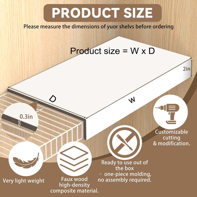 Genérico Cubiertas de Alambre Premium para estantes - Paquete de 4 para organización de Cocina y despensa, 40,6 cm de Ancho x 96,5 cm de Largo, Tela Plateada Duradera para armarios, Protege y Oculta
