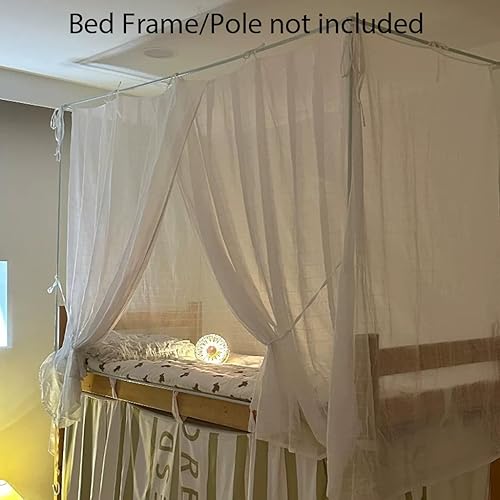 Vista 63 de 4 postes esquineros para dormitorio de estudiantes, litera, mosquitera, mosquitera, cortinas de cama para estudiantes, dormitorio, escuela
