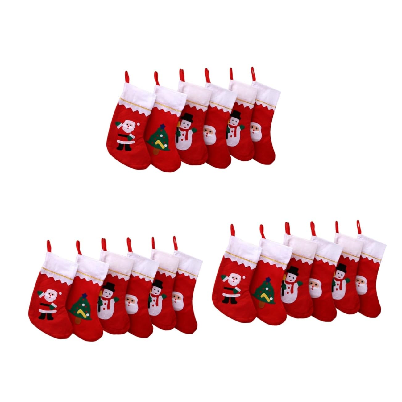 Ciieeo 18 Stk weihnachtsgeschenktüte Weihnachtsbonbonstrumpf Sockentasche Weihnachtssocken weihnachtsüberraschung Weihnachtssüßigkeitsstrümpfe Weihnachtsbaum Kamin