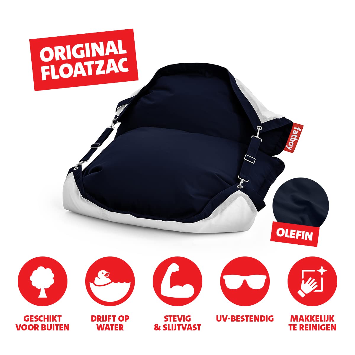 Fatboy Original Floatzac Bleu foncé Pouf Sol Eau Séchage Rapide Flottant