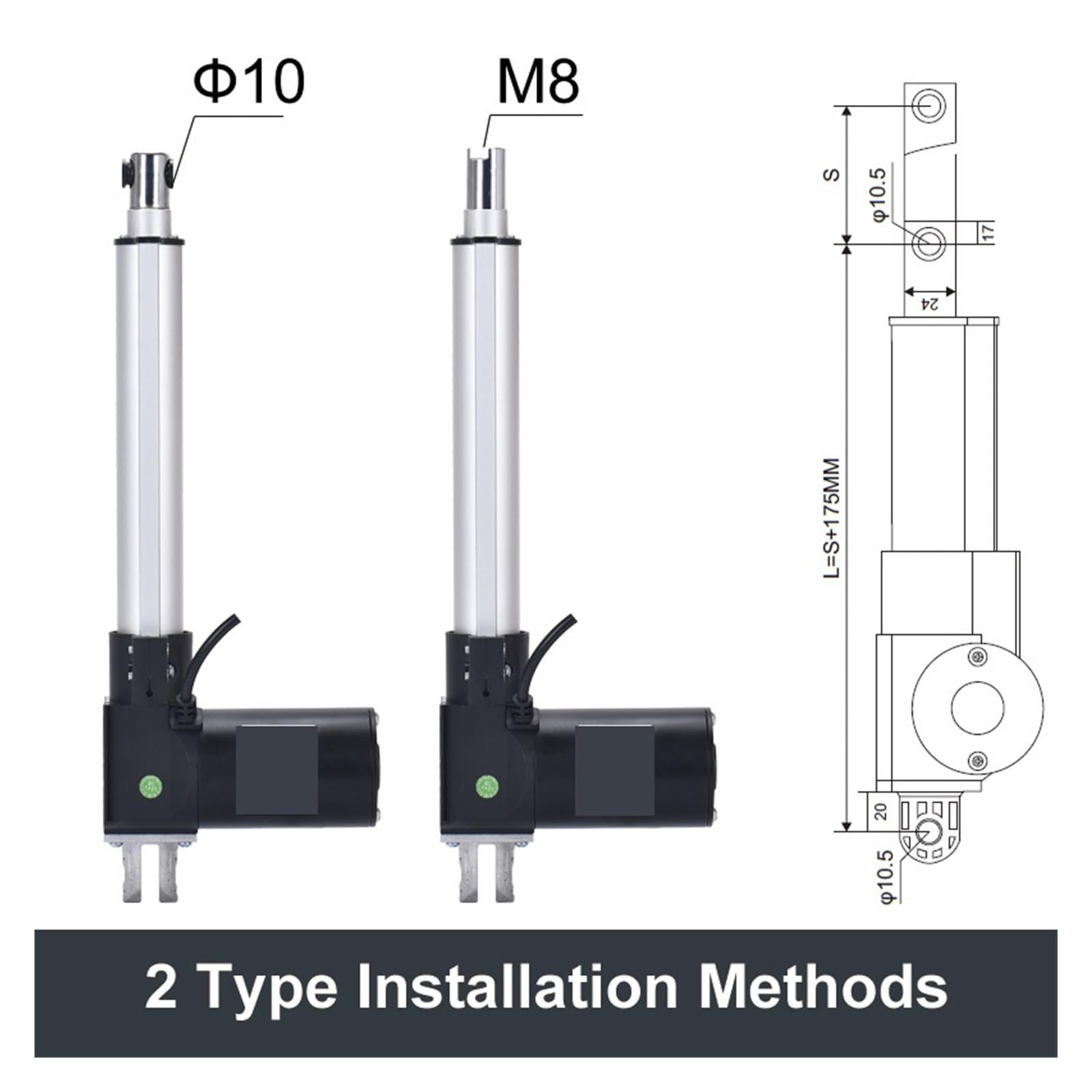 Stellantriebe, 12 V Gleichstrom, elektrischer Linearantrieb, 3000 N, 6000 N, 200 mm, 400 mm, 600 mm, 850 mm Hub, Autotüröffner, Couchtischheber, Fernseher (12 V, 550 mm Hub, 1 Typ 750N)