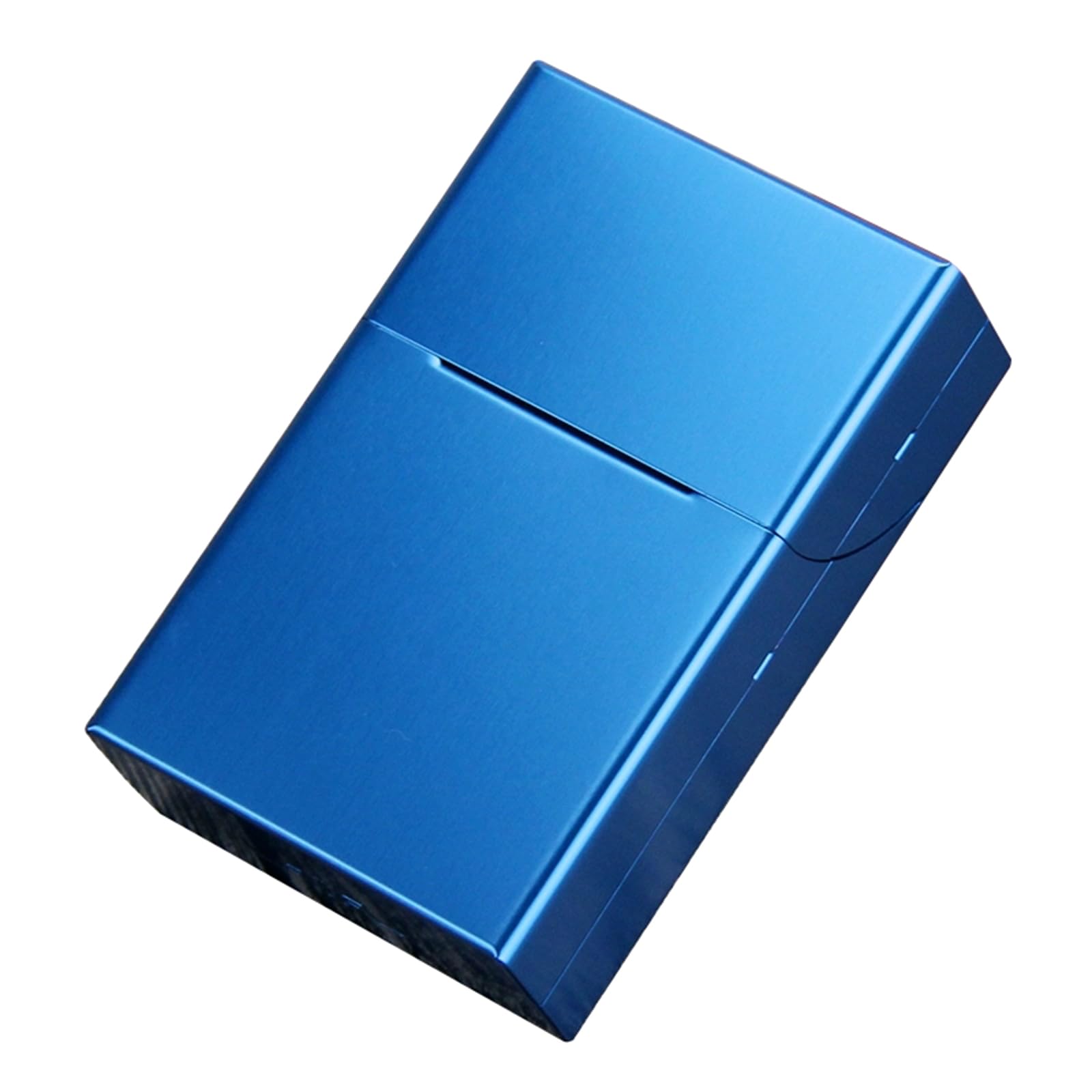 Lorxilar Blue Cigarette Case Metal, Cigarette Box/Case For 20 Capacities, Portable Cigarette Case Holder,One Size,