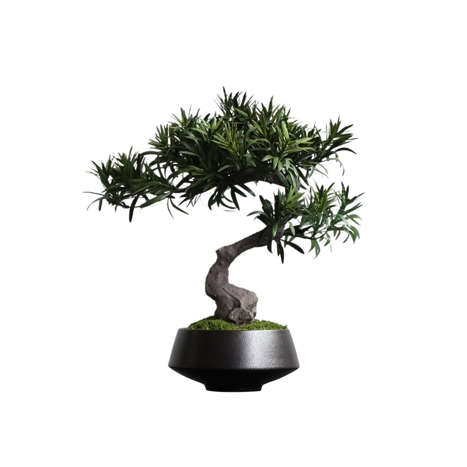GLJTUO Artificial Trees Artificial Bonsai Tree 14 inch Fake Plants for Home Decor Living Room Bathroom Bookshelf Simulated Pine