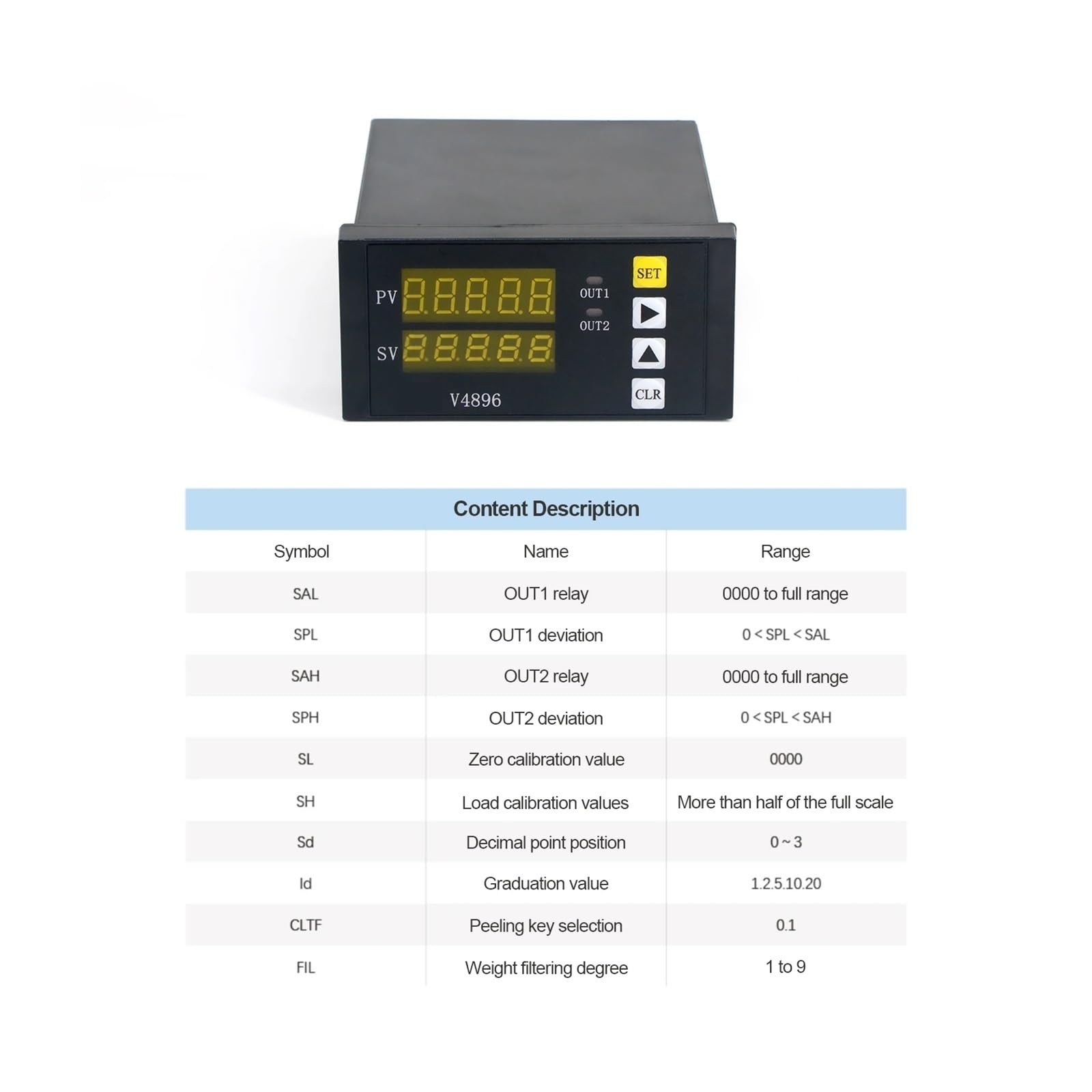 Load Cell 0-30KG Weight Sensor+Indicator Display, Test Tension and Force Weight Pressure Sensor