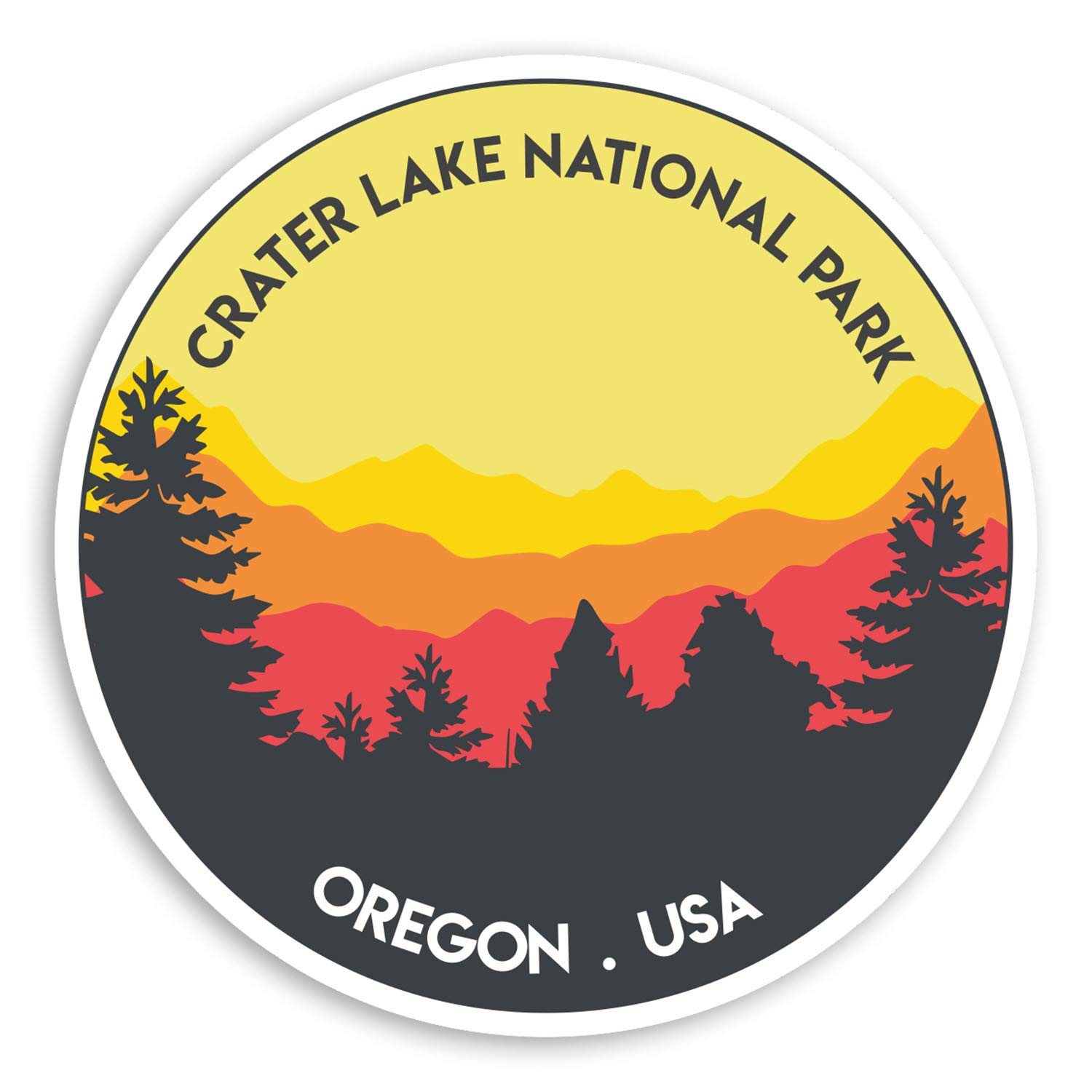 2 x 10cm Crater Lake National Park Vinyl Stickers - USA Sticker Luggage #20195 (10cm Wide)