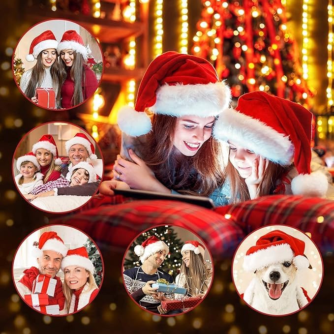 ZSYIULIA Blue Santa Hat Christmas Hats 32 * 45cm - Image 4