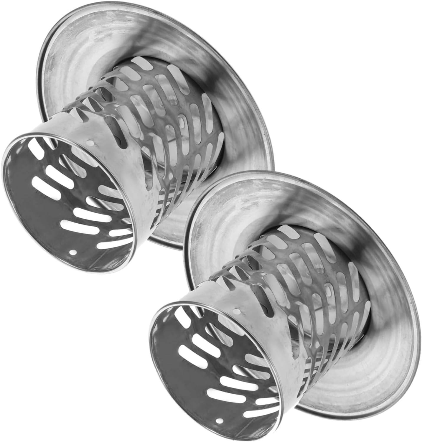 Uonlytech 2pcs Stainless Steel Roof Chimney Screen Caps for Fireplace and Roof Vent Round Cone Shaped Chimney Caps with Mesh Prevent Water Debris and Animals Suitable for Indoor Fireplaces