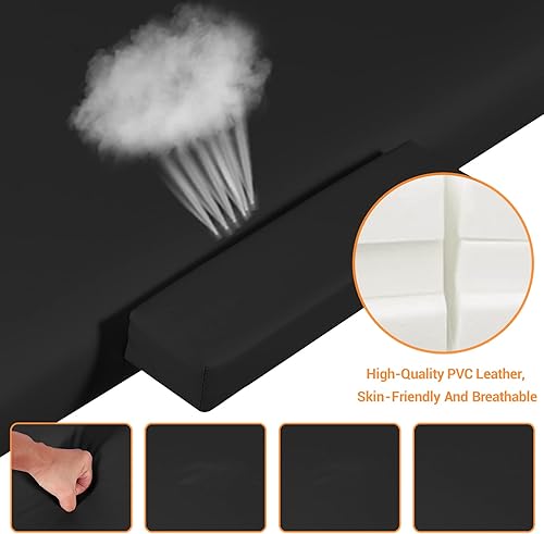 Miniatura 8 de Aufvolr Mesa de masaje profesional con funda de transporte portátil de 84 pulgadas 2 camas de masaje plegables de madera cama de spa de altura