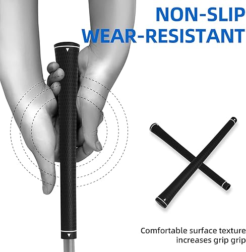 Miniatura 4 de Scott Edward Juego de empuñaduras de golf estándar antideslizante y duradero, material de goma suave, para todo tipo de clima, kit de agarre de golf
