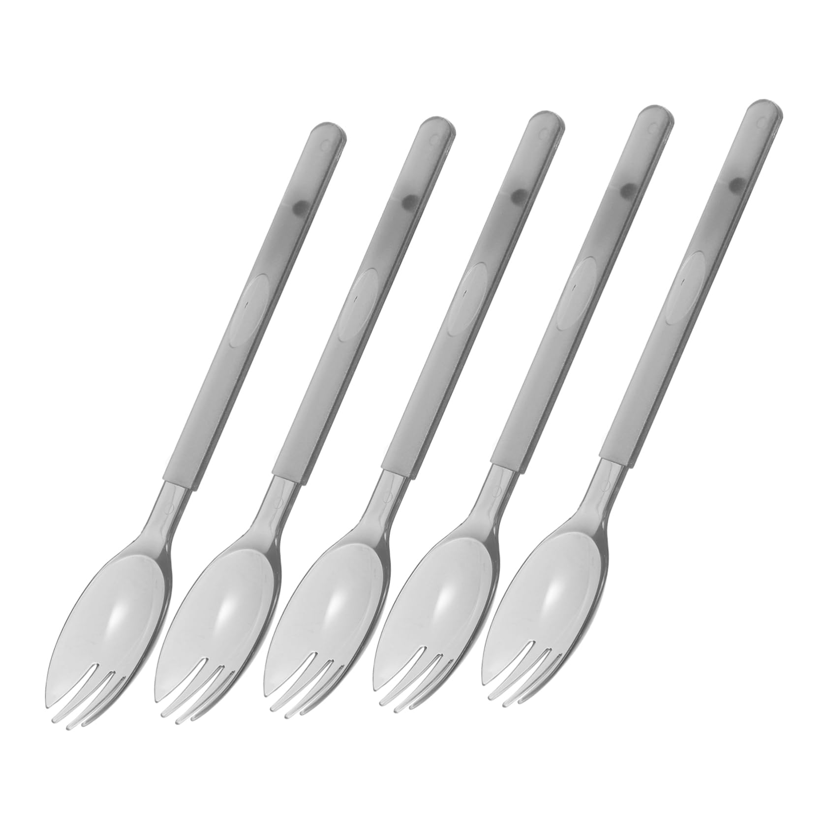 Mikikit 100pcs Spork Spoon Set Plasticforks Spoons for Camping Picnic Outdoor Tableware