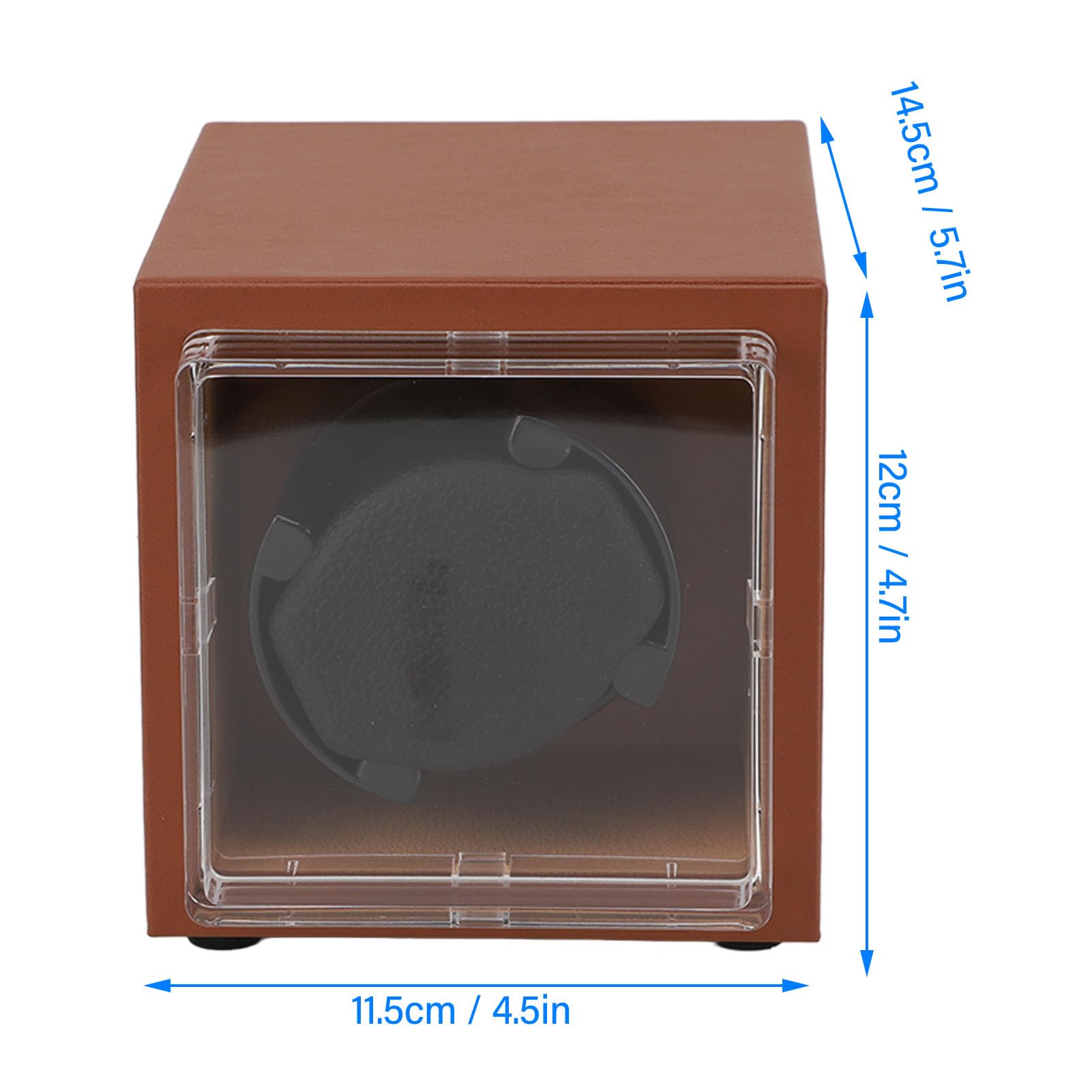 Ejoyous Remontoir de Montre Automatique en Cuir Microfibre, 5 Modes de Rotation, Double Puissance, 10 W, Boîte de Remontoir avec Lumière pour Montres Automatiques, Voyage et Usage Domestique