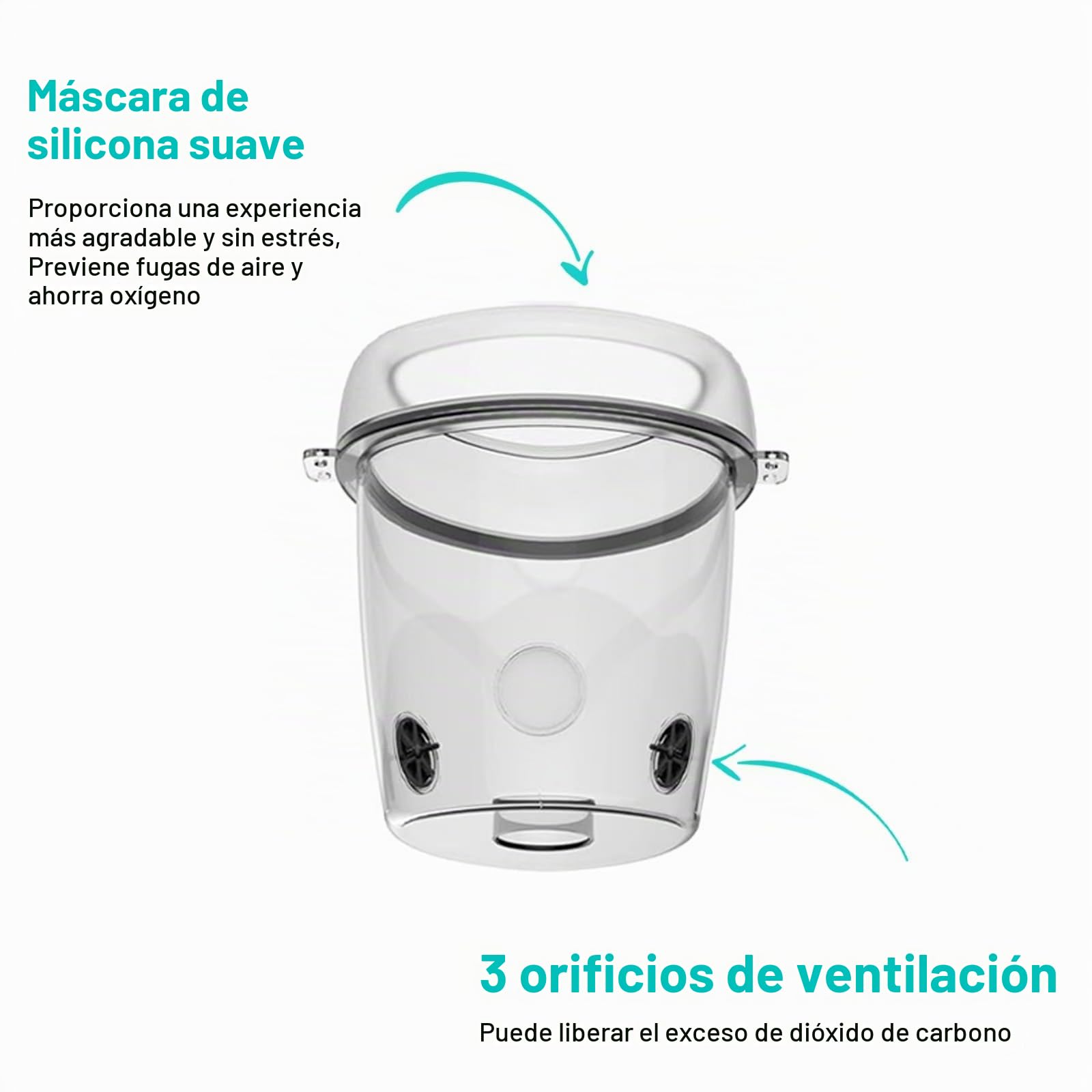 Nebulizador para Perros, nebulizador para Perros y mascarilla de inhalación, silencioso, Apto para Perros, Verde (M)