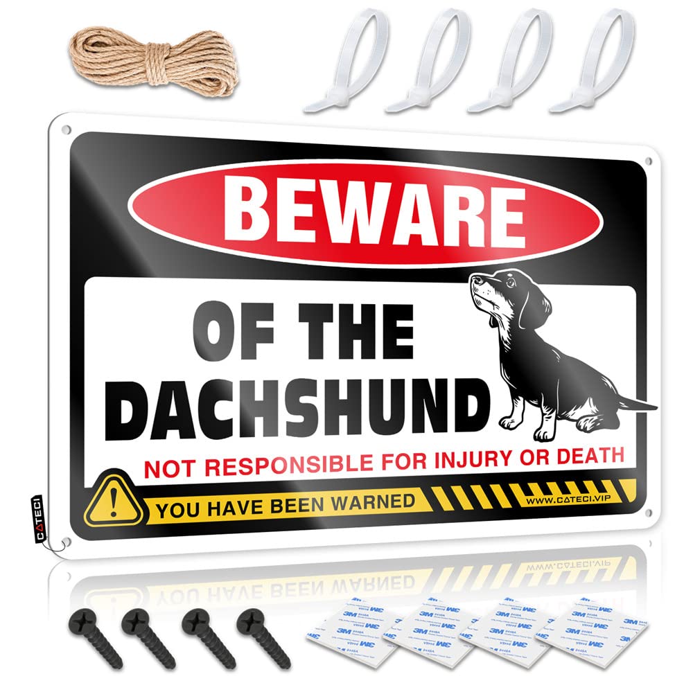 Funny Bedroom Decor Beware Of Dachshund Sign Old Signs Metal Vintage Man Cave Signs And Decor(30X40CM)
