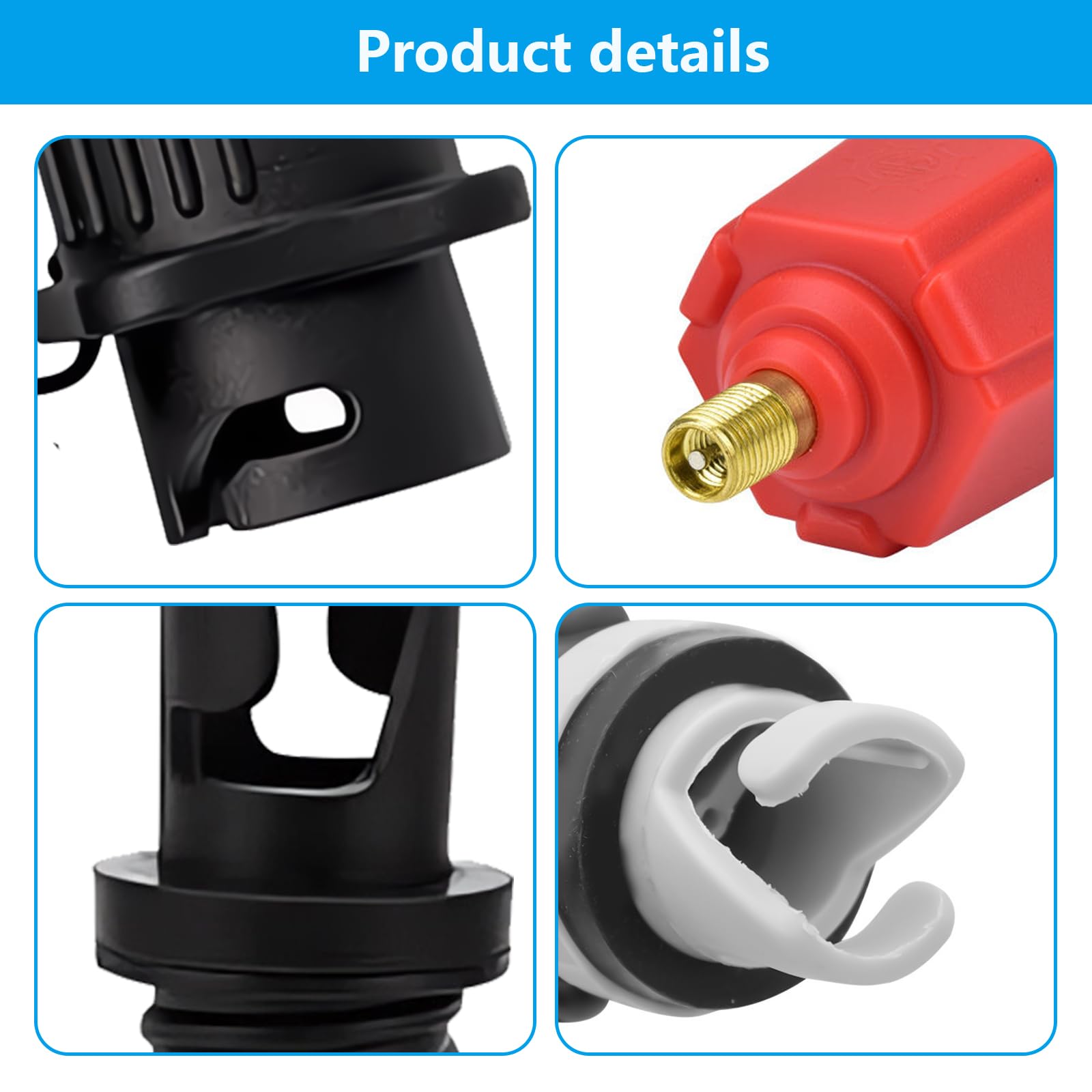 Funmo Adaptateur de Kayak, Adaptateur de Pompe Sup Gonflable, Adaptateur Pompe Kayak Embout de Gonflage Accessoire de Compresseur, Adaptateur Pompe Kayak pour Paddle, Kayak, Dériveur, Lit Gonflabl
