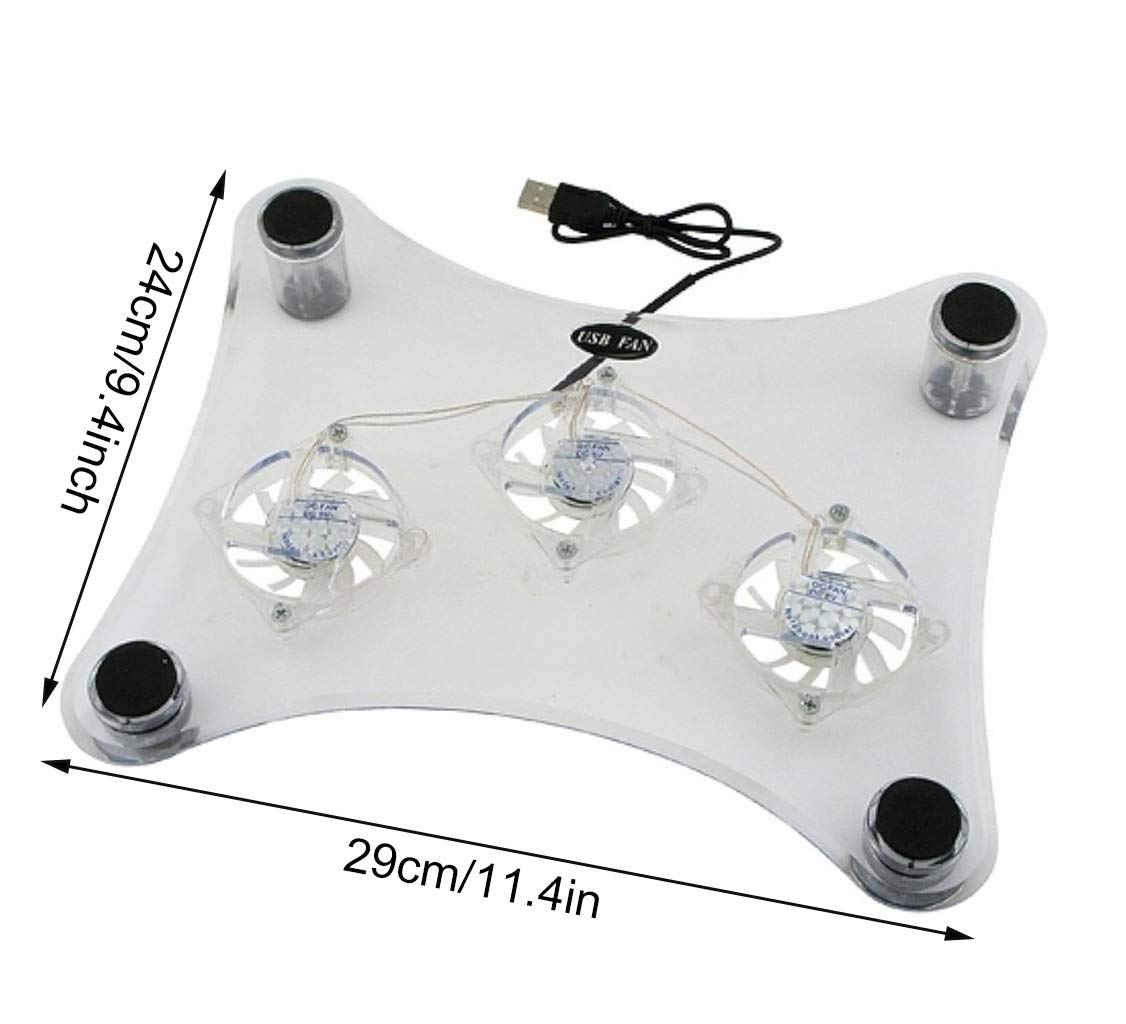 Ventilador USB para laptop con 3 ventiladores y luces LED azules para laptop PS3 / PS4 / PS Slim H-UF01 7