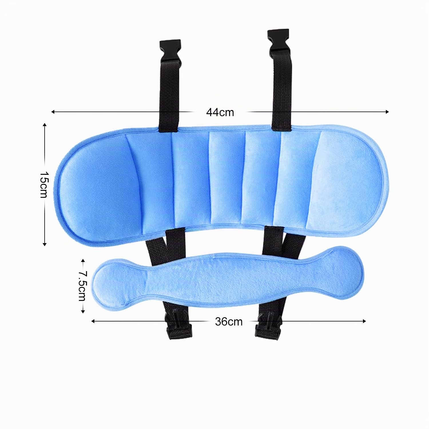 1 reposacabezas para bebé, cinturón de ayuda para dormir, reposacabezas ajustable para asiento de seguridad infantil, almohada de seguridad suave y cómoda para bebé niño adulto azul