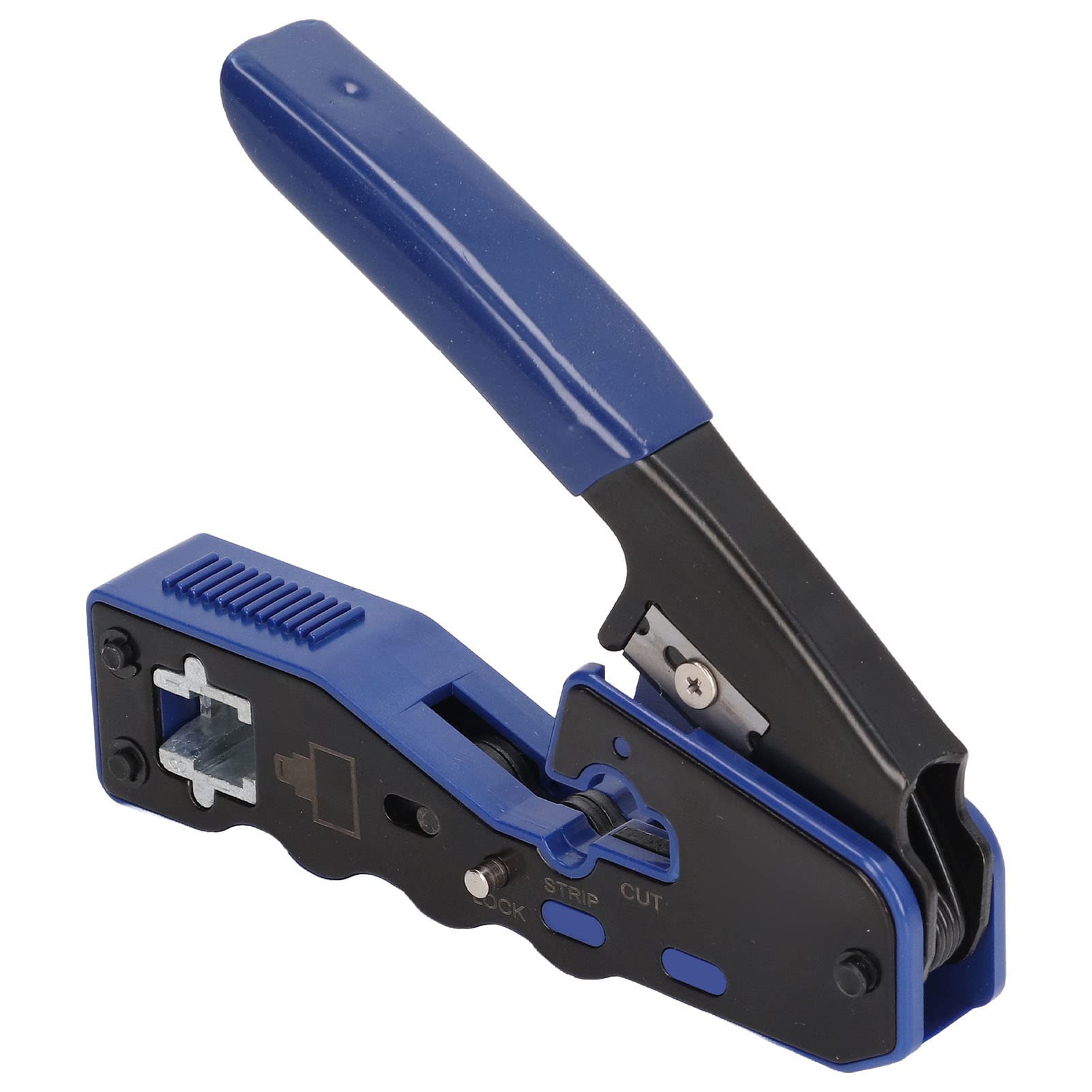 Kit d’outils de sertissage RJ45, ensemble d’outils de sertissage Ethernet comprenant 50 connecteurs RJ45 et un dénudeur de fils, outil de sertissage pour câbles réseau 8P adapté