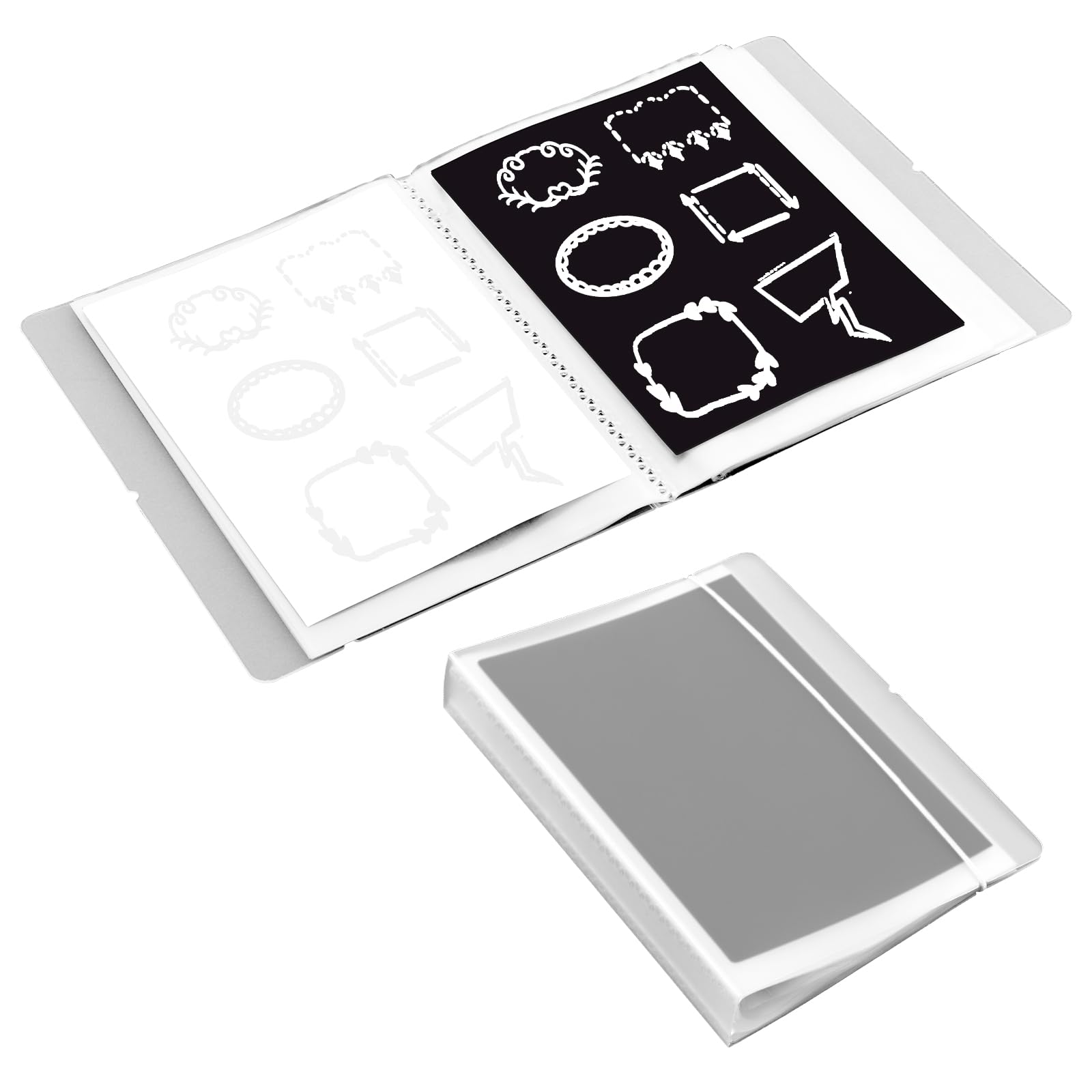 15 Hojas Magnéticas para Guardar Troqueles, con 1 Carpeta de Bolsillo para Troqueles Imanes para Guardar Troqueles y Sellos para Suministros para Hacer Tarjetas y Álbumes de Recortes