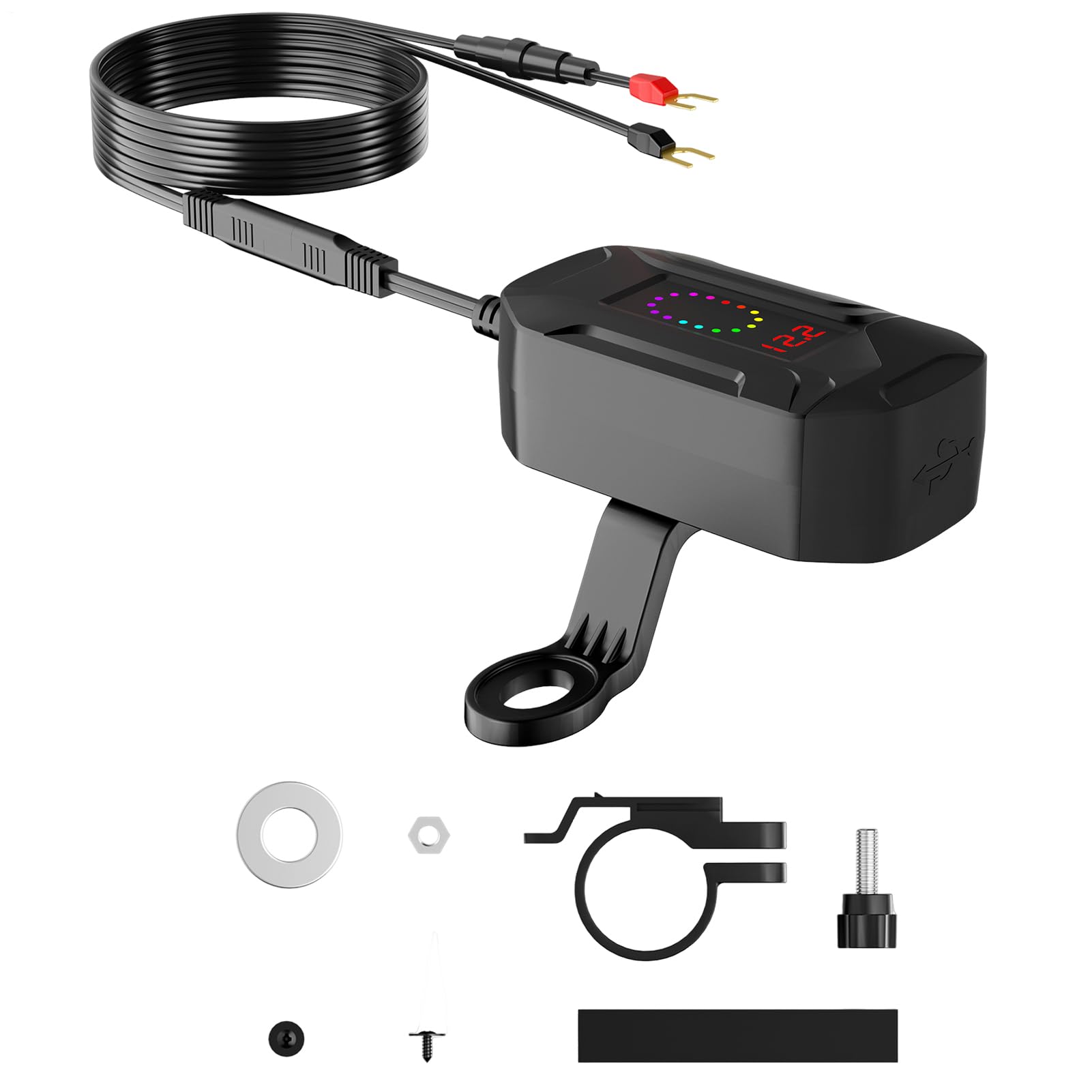 Caricatore USB per moto, impermeabile, 12 V-24 V, ricarica rapida
