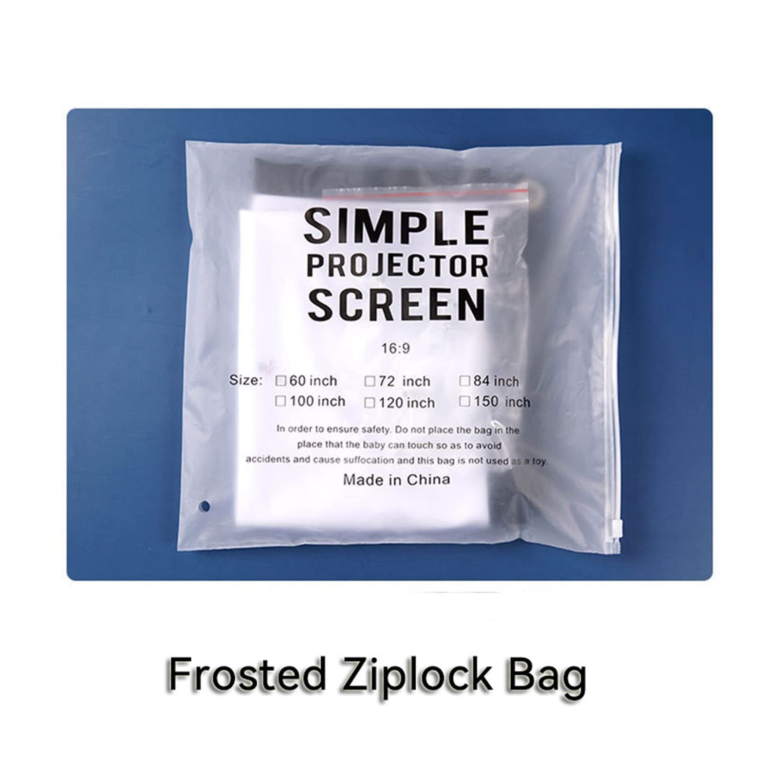 Ekran projekcyjny, 60 cali 72 cali 84 cali 100 cali 120 cali 150 cali 16:9 poliester składany prosty miękki kurtyna ekran projektora do kina domowego(Super Thick 60inch)