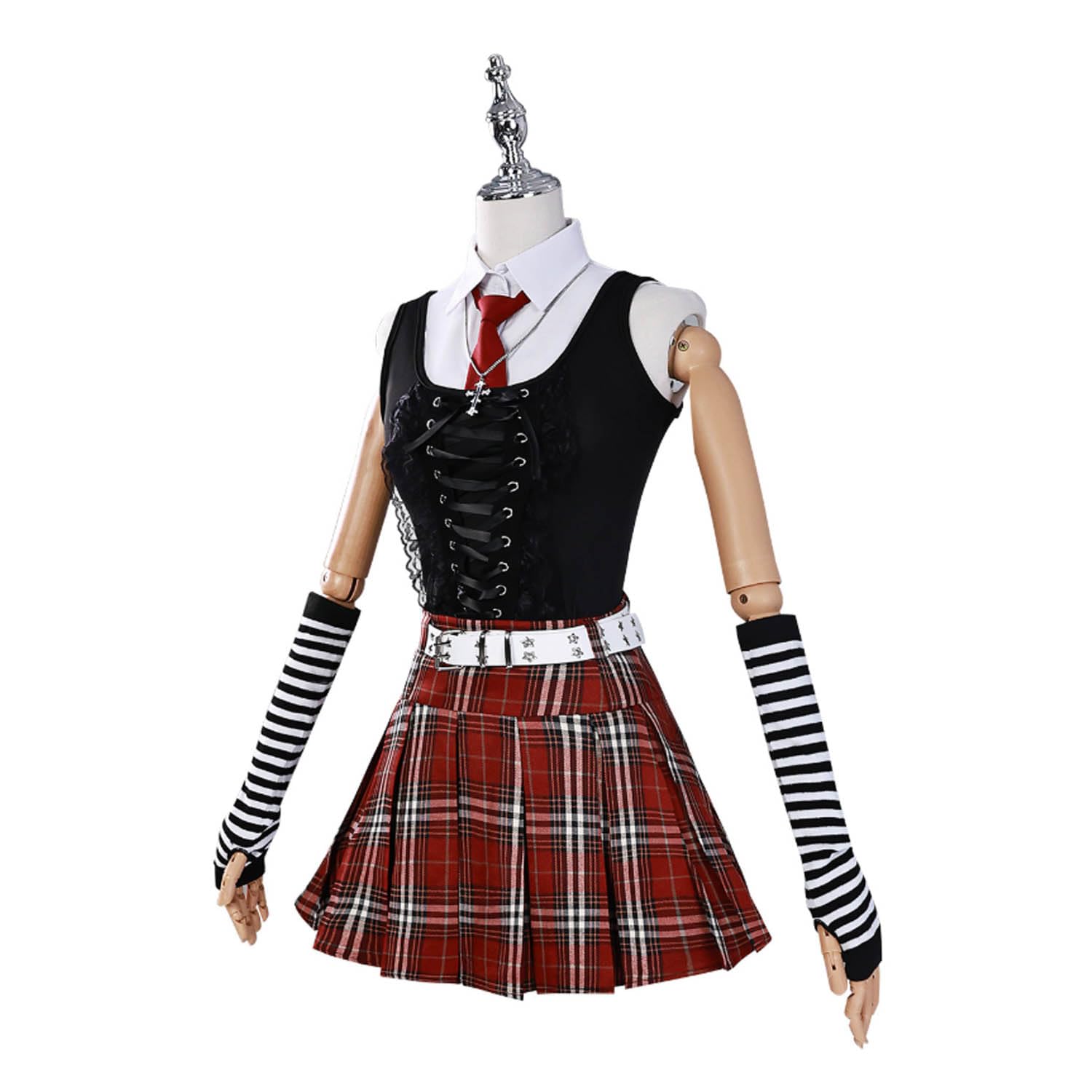 Anime Death Note Misa Amane Cosplay Costume Vestito Gioco di Ruolo Uniforme Set Completo Halloween Festa Carnevale Dress Up Suit con Parrucca Collana per Donne